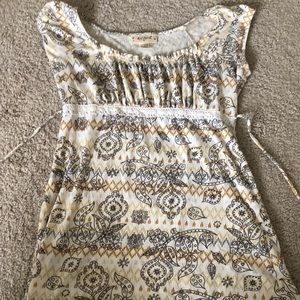 Beautiful Cream, Gold, Tan Top